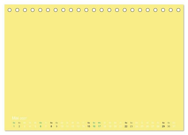 Produktbild: Bastelkalender - Gelb (Tischkalender 2027 DIN A5 quer), CALVENDO Monatskalender