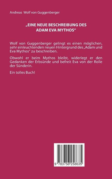 Produktbild: Eine neue Beschreibung des Adam Eva Mythos
