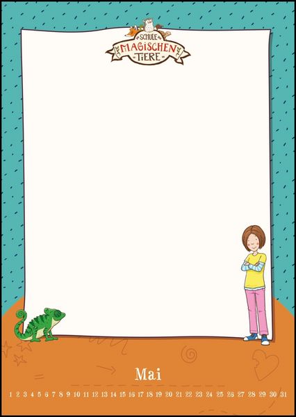 Produktbild: Schule der magischen Tiere - Bastelkalender zum Selbstgestalten - Fotos einkleben, malen - immerw&auml;hrend - 21 x 29,7 cm