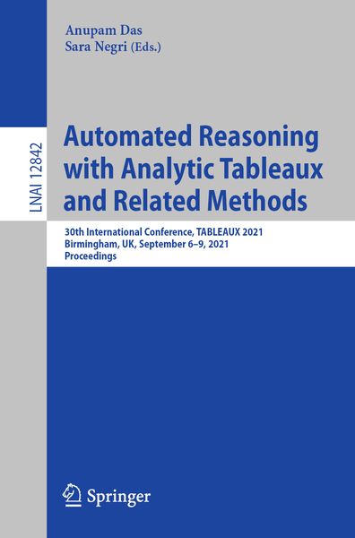 Produktbild: Automated Reasoning with Analytic Tableaux and Related Methods