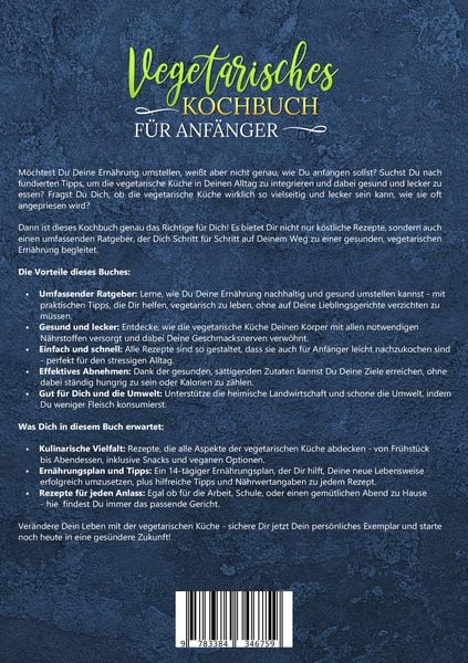 Produktbild: Vegetarisches Kochbuch f&uuml;r Anf&auml;nger