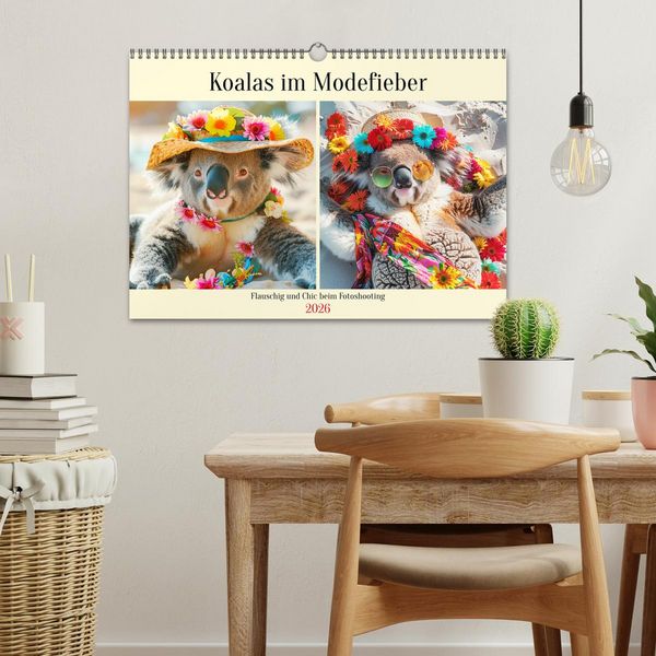 Produktbild: Koalas im Modefieber. Flauschig und Chic beim Fotoshooting (Wandkalender 2026 DIN A3 quer), CALVENDO Monatskalender