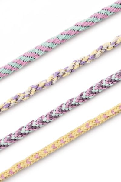 Produktbild: Kumihimo Bracelets PASTELL RAINBOW, 16-teilig