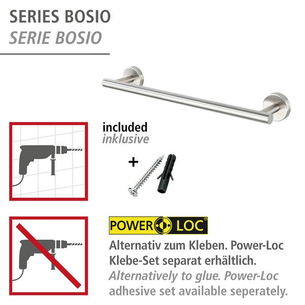 Produktbild: Badetuchstange Mod. Bosio Edelstahl Matt, rostfrei, 40 cm