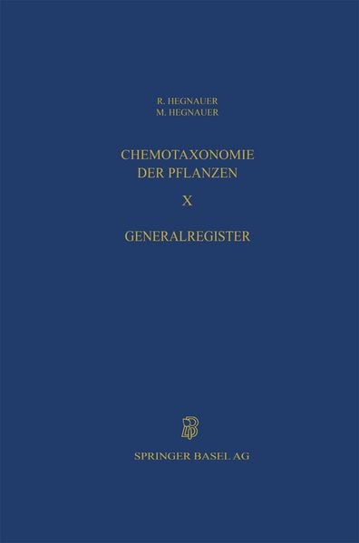 Produktbild: Chemotaxonomie der Pflanzen