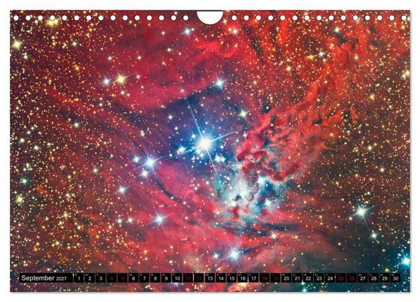 Produktbild: Farbiges Weltall (Wandkalender 2027 DIN A4 quer), CALVENDO Monatskalender