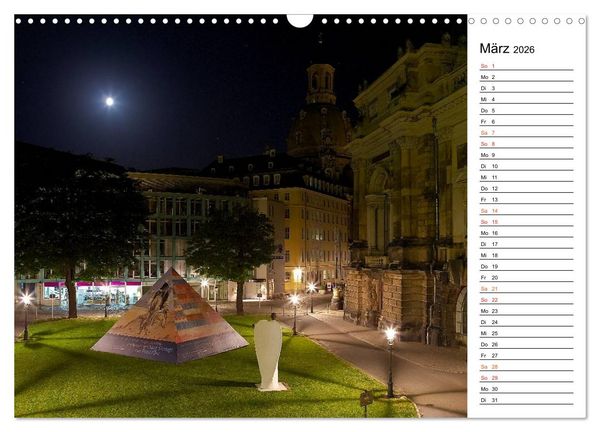 Produktbild: Eine Nacht in Dresden (Wandkalender 2026 DIN A3 quer), CALVENDO Monatskalender