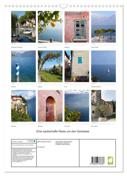 Produktbild: Eine zauberhafte Reise um den Gardasee (Wandkalender 2026 DIN A3 hoch), CALVENDO Monatskalender