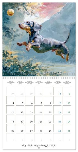 Produktbild: Dachshunds Illustrations - A hunter with humorous nature (Wall Calendar 2026 12 &times; 12 Inch) CALVENDO 12 Month Wall Calendar