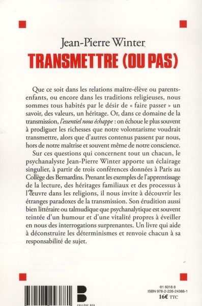 Produktbild: Transmettre (ou pas)