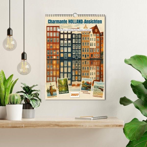 Produktbild: Charmante Holland-Ansichten (Wandkalender 2027 DIN A3 hoch), CALVENDO Monatskalender