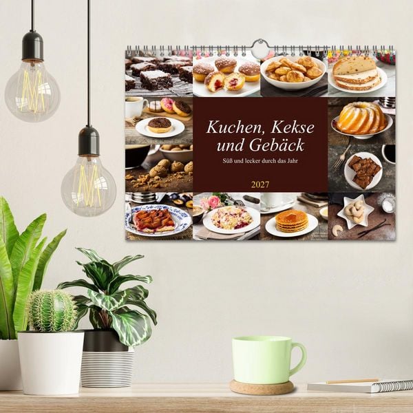 Produktbild: Kuchen, Kekse und Geb&auml;ck - s&uuml;&szlig; und lecker durch das Jahr (Wandkalender 2027 DIN A4 quer), CALVENDO Monatskalender