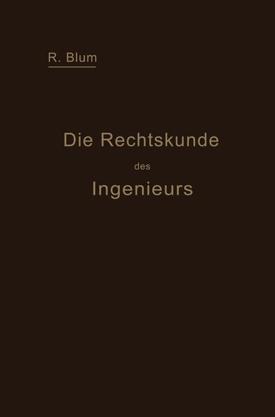 Produktbild: Die Rechtskunde des Ingenieurs