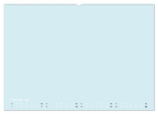 Produktbild: Bastelkalender - hell Blau (Wandkalender 2026 DIN A2 quer), CALVENDO Monatskalender