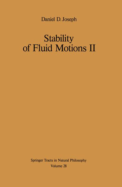 Produktbild: Stability of Fluid Motions II