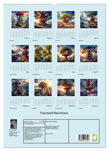 Produktbild: Traumwelt Baumhaus (hochwertiger Premium Wandkalender 2026 DIN A2 hoch), Kunstdruck in Hochglanz