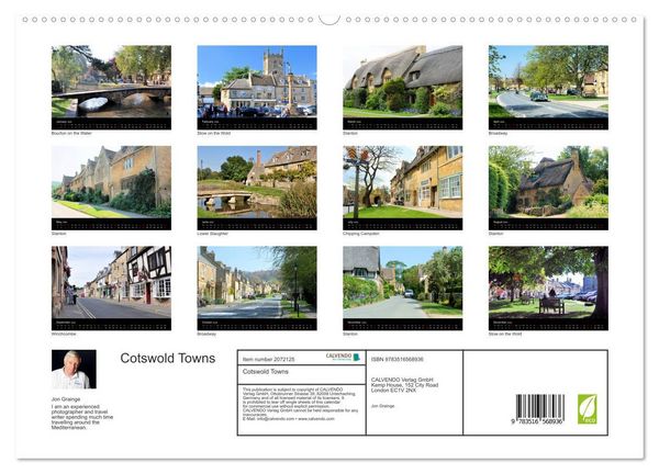 Produktbild: Cotswold Towns (High Quality Premium Wall Calendar 2026 DIN A2 landscape),CALVENDO 12 Month Wall Calendar