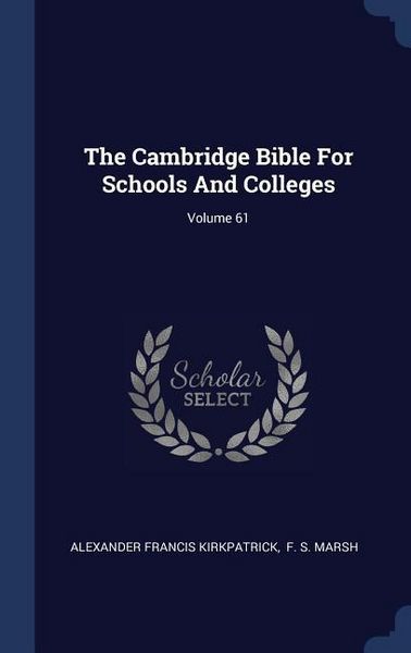 Produktbild: The Cambridge Bible For Schools And Colleges; Volume 61
