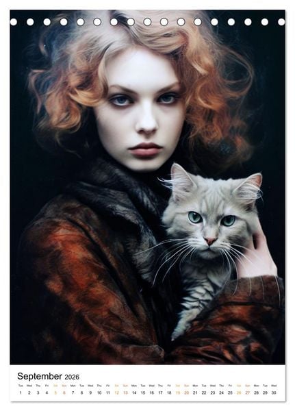 Produktbild: Purrrfect Companions (Desk Calendar 2026 DIN A5 portrait), CALVENDO 12 Month DeskCalendar