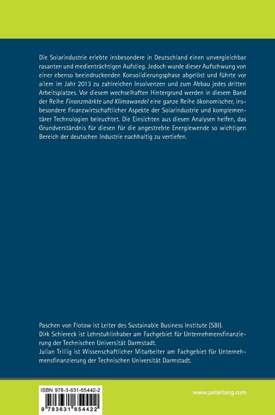 Produktbild: Energietransformation, dezentrale Erzeugungsprobleme und Finanzierung der Solarindustrie