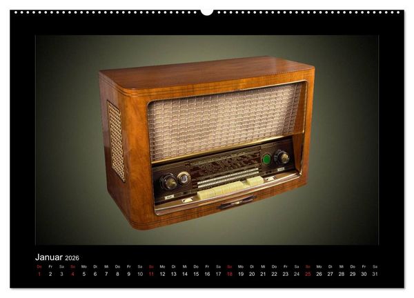 Produktbild: Dampfradios - Antike Radios mit Patina (hochwertiger Premium Wandkalender 2026 DIN A2 quer), Kunstdruck in Hochglanz