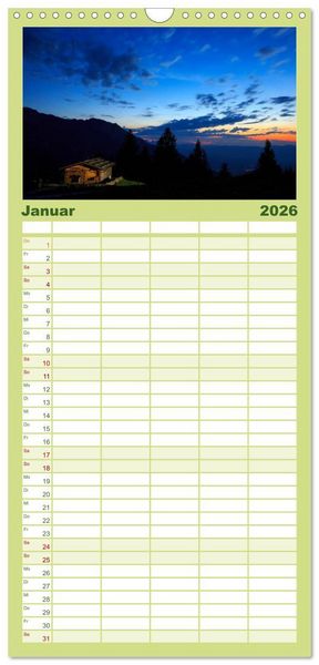 Produktbild: Familienplaner 2026 - Berchtesgadener Land mit 5 Spalten (Wandkalender, 21 x 45 cm) CALVENDO