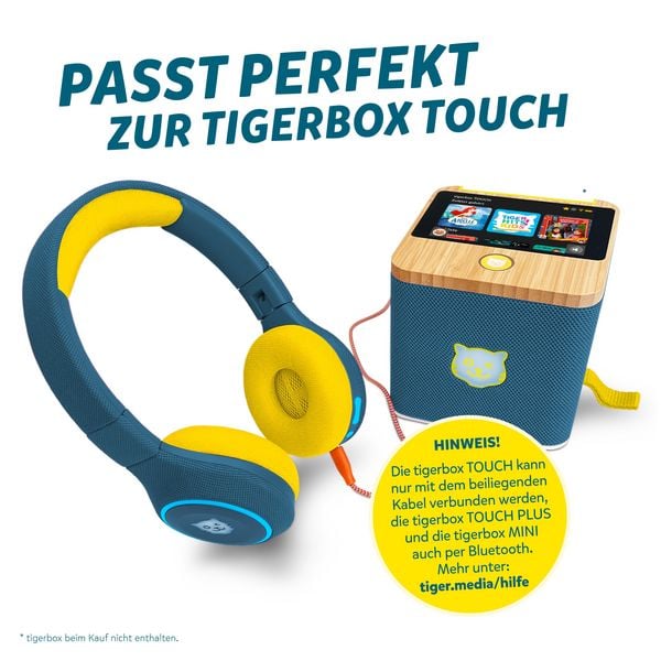 Produktbild: tigerbuddies Bluetooth Kinderkopfh&ouml;rer Royal Sun ( dunkelblau / gelb )