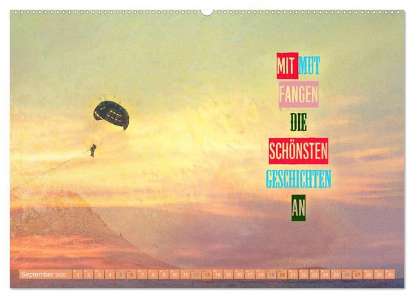 Produktbild: Spr&uuml;che aus dem Leben - Artwork (Wandkalender 2026 DIN A2 quer), CALVENDO Monatskalender