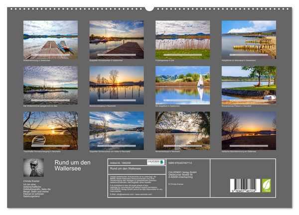 Produktbild: Rund um den Wallersee (hochwertiger Premium Wandkalender 2026 DIN A2 quer), Kunstdruck in Hochglanz