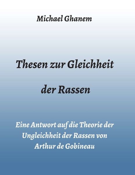 Produktbild: Thesen zur Gleichheit der Rassen