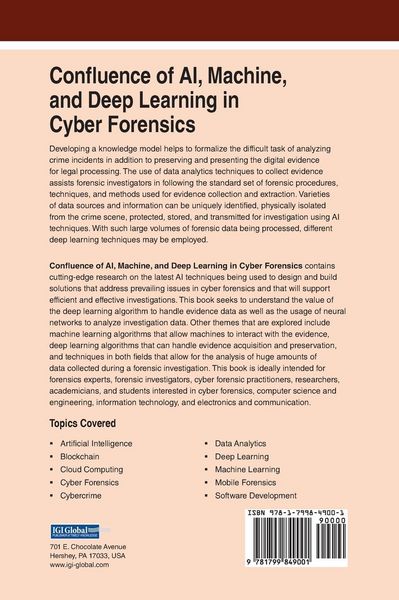 Produktbild: Confluence of AI, Machine, and Deep Learning in Cyber Forensics