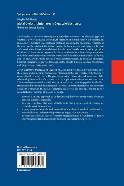 Produktbild: Metal-Dielectric Interfaces in Gigascale Electronics