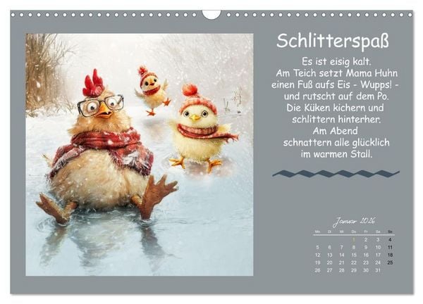 Produktbild: Kleine Tiere - Lustige Abenteuer (Wandkalender 2026 DIN A3 quer), CALVENDO Monatskalender