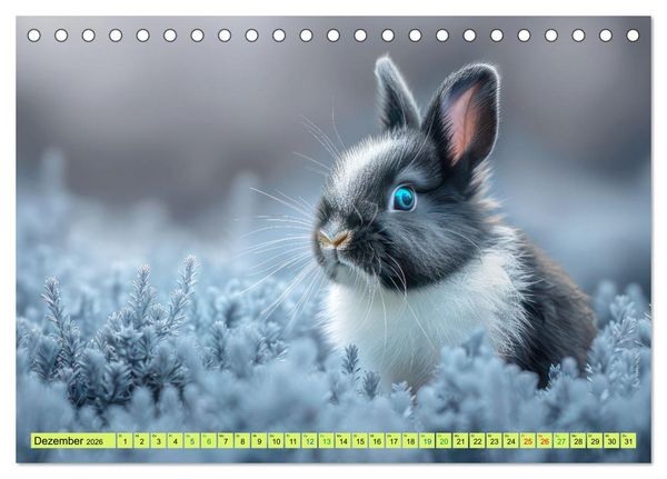 Produktbild: Kaninchen - Liebenswerte Fellb&auml;llchen (Tischkalender 2026 DIN A5 quer), CALVENDO Monatskalender
