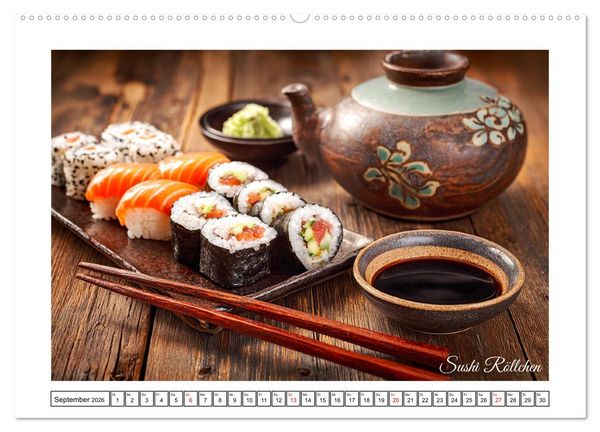 Produktbild: Genussmomente. Streifzug durch die japanische K&uuml;che (Wandkalender 2026 DIN A2 quer), CALVENDO Monatskalender