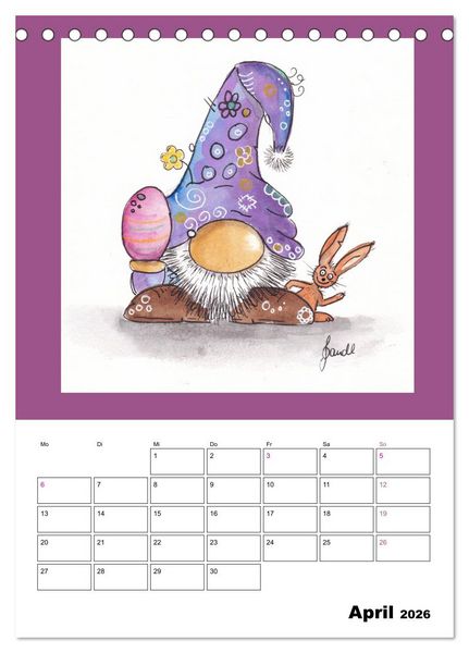 Produktbild: WichtelParade (Tischkalender 2026 DIN A5 hoch), CALVENDO Monatskalender
