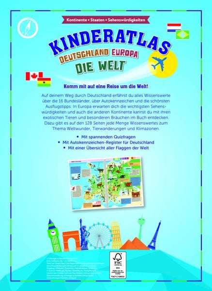 Produktbild: Kinderatlas Deutschland, Europa, die Welt
