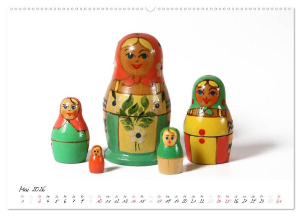 Produktbild: Matroschkas (Wandkalender 2026 DIN A2 quer), CALVENDO Monatskalender