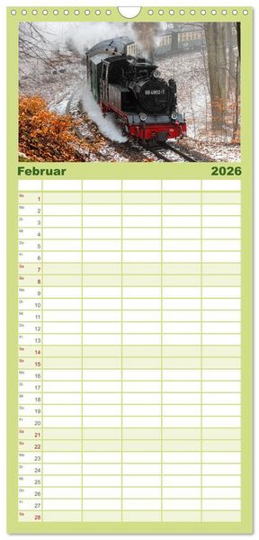 Produktbild: Familienplaner 2026 - Ein ganzes Jahr unter Volldampf! mit 5 Spalten (Wandkalender, 21 x 45 cm) CALVENDO