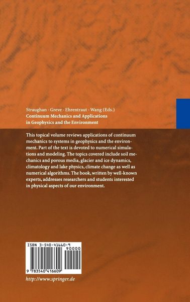 Produktbild: Continuum Mechanics and Applications in Geophysics and the Environment