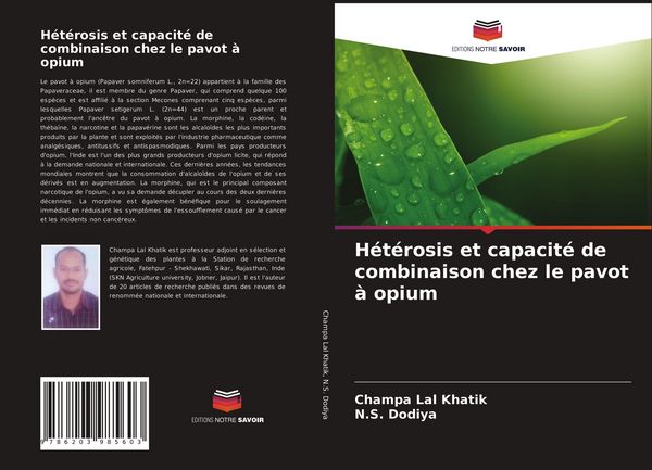 Produktbild: H&eacute;t&eacute;rosis et capacit&eacute; de combinaison chez le pavot &agrave; opium