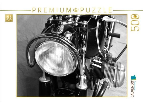 CALVENDO Puzzle Ein Motiv aus dem Kalender BMW R69S in schwarzweiss | 500 Teile Lege-Größe 48 × 36 cm Foto-Puzzle für Erwachsene