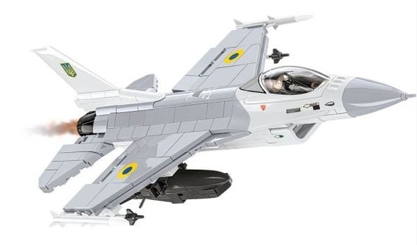 Produktbild: COBI Armed Forces 5893 - F-16AM Fighting Falcon, Mehrzweckflugzeug, Bausatz mit Sockel 1:48, 500 Klemmbausteine