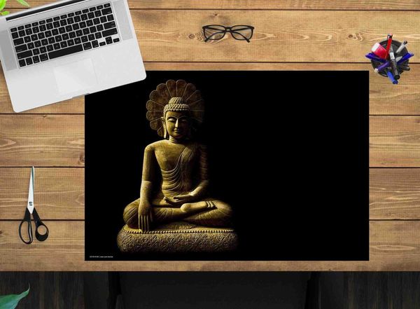 Produktbild: Cover-your-desk Schreibtischunterlage f&uuml;r Kinder und Erwachsene Buddha, aus hochwertigem Vinyl , 60 x 40 cm