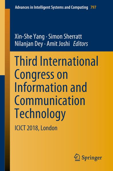 Produktbild: Third International Congress on Information and Communication Technology