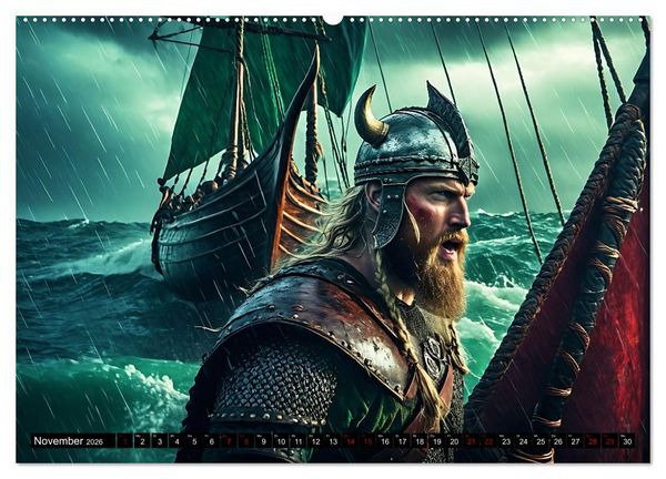 Produktbild: Kampf der wilden Wikinger (Wandkalender 2026 DIN A2 quer), CALVENDO Monatskalender