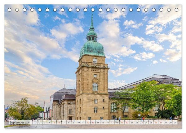 Produktbild: Darmstadt Stadtansichten (Tischkalender 2026 DIN A5 quer), CALVENDO Monatskalender
