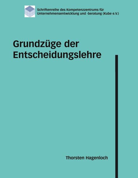 Produktbild: Grundzüge der Entscheidungslehre