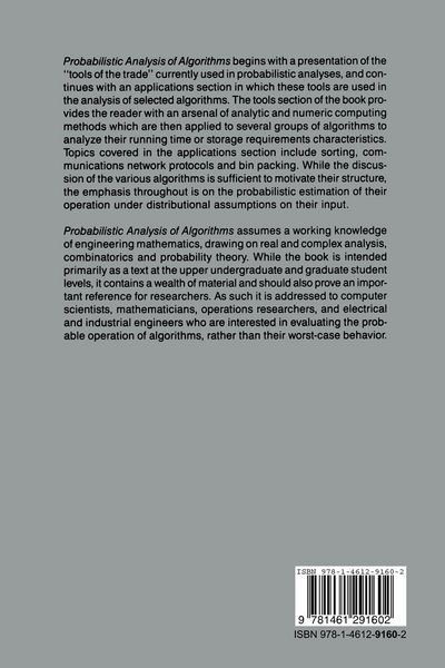 Produktbild: Probabilistic Analysis of Algorithms