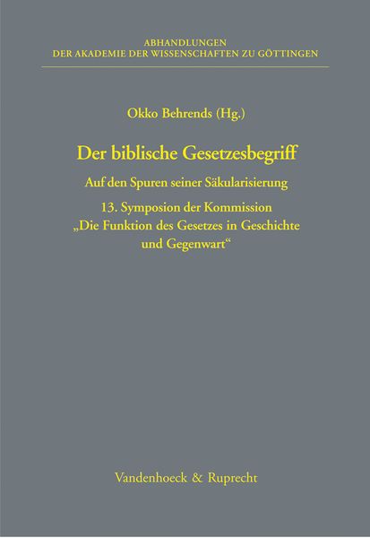 Produktbild: Der biblische Gesetzesbegriff